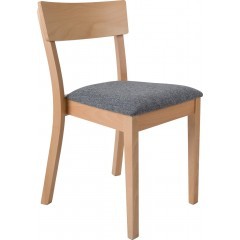 Dřevěná jídelní židle DESIGNE 36 s čalouněným sedákem - nosnost 120 kg 