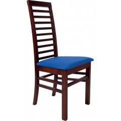 Dřevěná jídelní židle s čalouněným sedákem DESIGNE 44 - nosnost 120 kg - výběr barev 