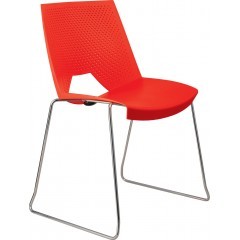 Plastová jednací židle DESIGNE 24 sáně - nosnost 120 kg - výběr barvy plastu 