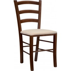 Dřevěná jídelní židle s čalouněným sedákem DESIGNE 46U - nosnost 120 kg - výběr barev