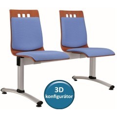 Čalouněná lavice do čekáren  EMPIRE 70 - 2-5 sedadel - výběr barevného provedení 
