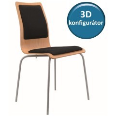 Jednací židle KLASIK 48C čalouněná - nosnost 120 kg - výběr barevného provedení 