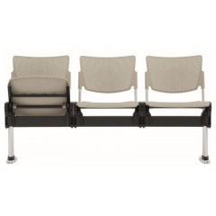 Plastová lavice do čekáren KLASIK 36 - 2-5 sedák  - sklopná sedadla - výběr barevného provedení 