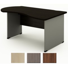 Kancelářský stůl  Berlín 140x80 cm  - pravý - dřevěná podnož