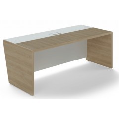 Kancelářský psací stůl TRIVEX -  200x90 cm - dub pískový/bílá 