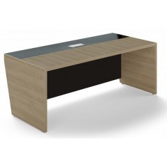 Kancelářský psací stůl TRIVEX -  200x90 cm - dub pískový/černá