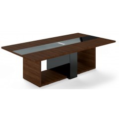 Jednací stůl TRIVEX -  260x140 cm - dub Charleston/černá