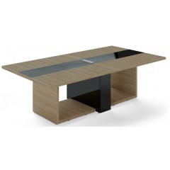 Jednací stůl TRIVEX -  260x140 cm - dub pískový/černá