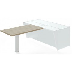 Jednací přístavba stolu TRIVEX -  138 cm  - dub pískový/bílá