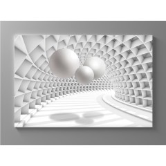 3D Obraz Tunel a koule - výběr velikostí