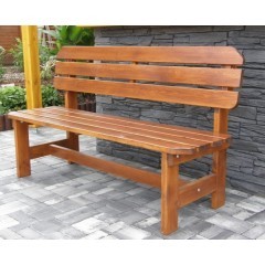Dřevěná zahradní lavice ORBA  s opěradlem