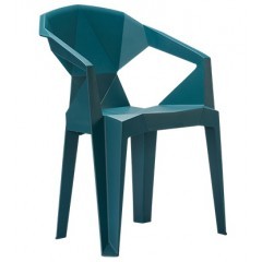 Plastová židle MUZE - modrozelená