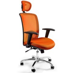 Kancelářské křeslo EXPANDER - barva oranžová - nosnost 130 kg 