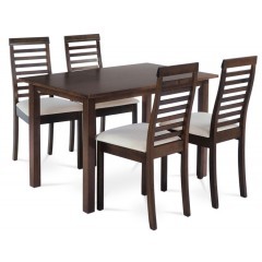 Jídelní set  pro čtyři AUT4000 barva ořech -  stůl rozměr 120x75 cm 