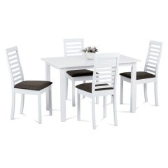Jídelní set  pro čtyři AUT4000 barva bílá-  stůl rozměr 120x75 cm 