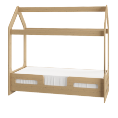 Dětská postel LEO 2v1 - 180x80 cm - přírodní březová překližka