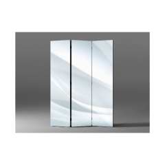Paraván Abstrakce bílé vlny - 135x180 cm