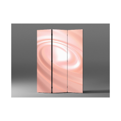 Paraván Abstrakce růžová spirála - 135x180 cm