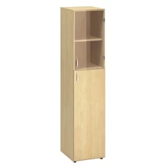 Policová skříň FALA 235 se sklem úzká pravá - rozměr  178x40 cm - výběr barevného provedení 