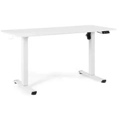 Elektricky výškově nastavitelný stůl METIS WHITE - barva bílá - rozměr 120x60 cm 