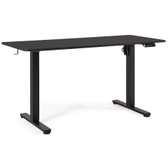 Elektricky výškově nastavitelný stůl METIS BLACK - barva bílá - rozměr 140x60 cm 