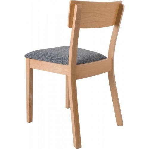 Dřevěná jídelní židle DESIGNE 36 s čalouněným sedákem - nosnost 120 kg 