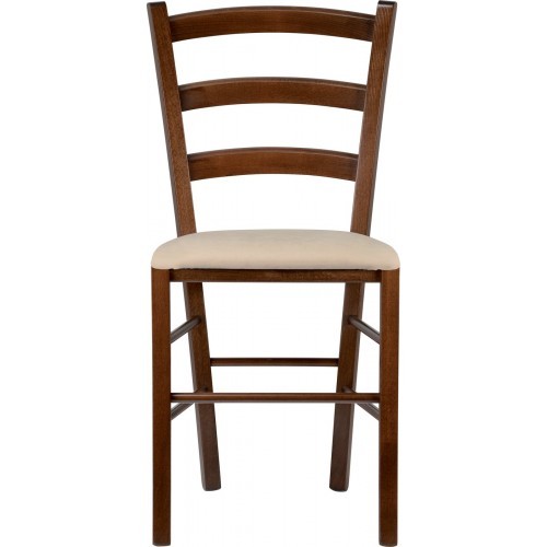 Dřevěná jídelní židle s čalouněným sedákem DESIGNE 46U - nosnost 120 kg - výběr barev