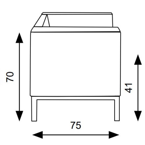 Pohovka HENRY - trojmístná -  nosnost 140 kg jedno místo 