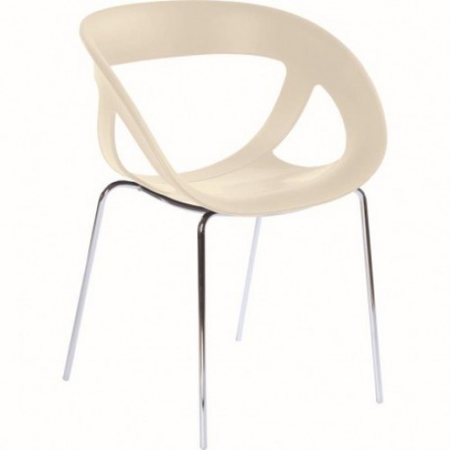 Plastová jednací židle DESIGNE NA 18 nohy chrom - nosnost 120 - výběr barvy plastu