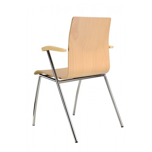 Konferenční dřevěná židle EMPIRE 72 - s područkami - nosnost 130 kg 