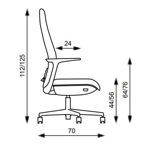 Kancelářská židle LEVIA - nosnost 150 kg - výběr barevného provedení