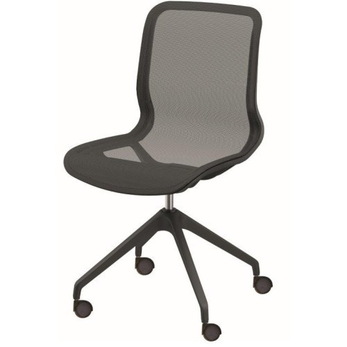 Jednací židle EMPIRE PROKUR 6 otočná - nosnost 130 kg - ČERNÁ 