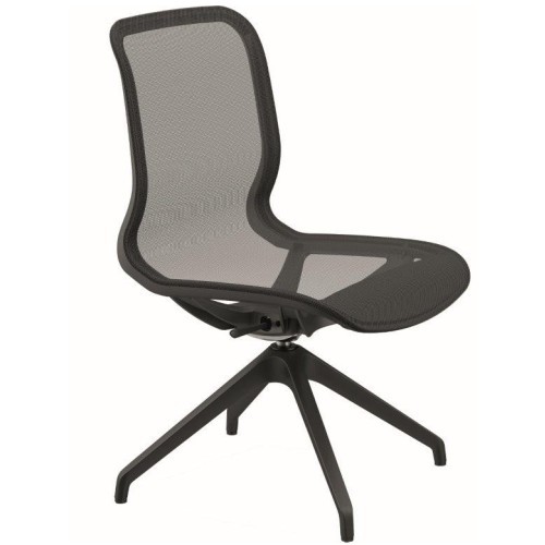 Jednací židle EMPIRE PROKUR 6 otočná - nosnost 130 kg - ČERNÁ 