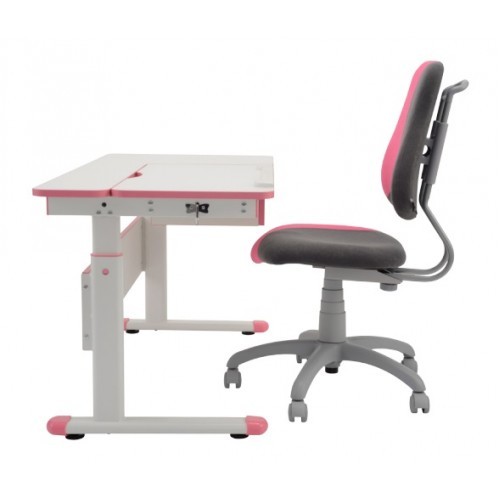 Dětská rostoucí židle Fuxo V-Line černá/růžová