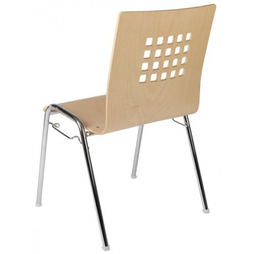 Jednací židle KLASIK 52B dřevěná - nosnost 140 kg - výběr barvy dřeva 