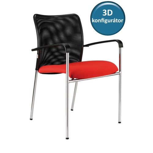 Jednací židle KLASIK 54 s područkami- nosnost 130 kg - výběr barevného provedení