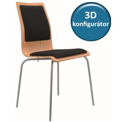 Jednací židle KLASIK 48C čalouněná - nosnost 120 kg - výběr barevného provedení 