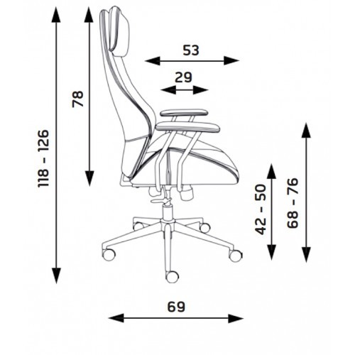 Kancelářské křeslo PYTHON - nosnost 130 kg - 2PYT001