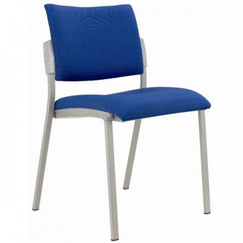 Jednací židle EMPIRE 64 s šedým plastem čalouněná - nosnost 130 kg  - výběr barevného provedení