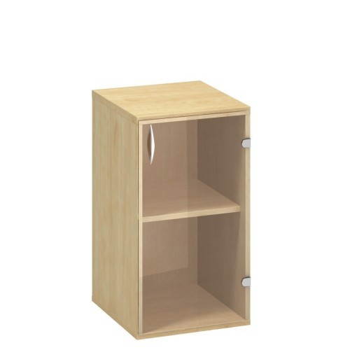 Policová skříň nízká FALA 015 se sklem pravá - rozměr  73x4 cm - výběr barevného provedení 