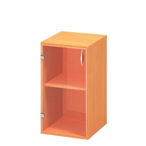 Policová skříň nízká FALA 015 se sklem levá - rozměr  73x4 cm - výběr barevného provedení 