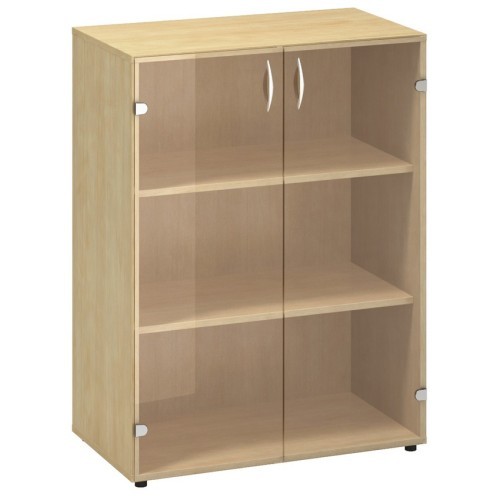 Policová skříň střední FALA 115 prosklená  - rozměr  106x80 cm - výběr barevného provedení 