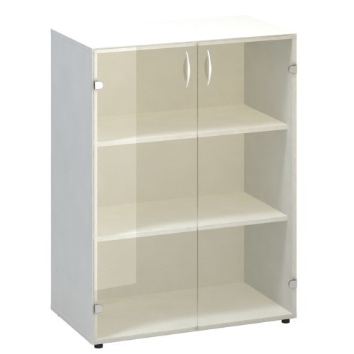 Policová skříň střední FALA 115 prosklená  - rozměr  106x80 cm - výběr barevného provedení 