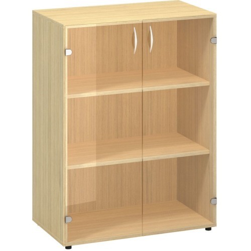 Policová skříň střední FALA 115 prosklená  - rozměr  106x80 cm - výběr barevného provedení 