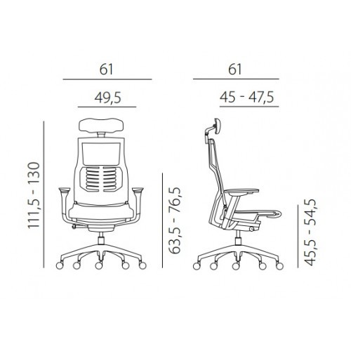 Kancelářská židle PROFIT - nosnost 130 kg 