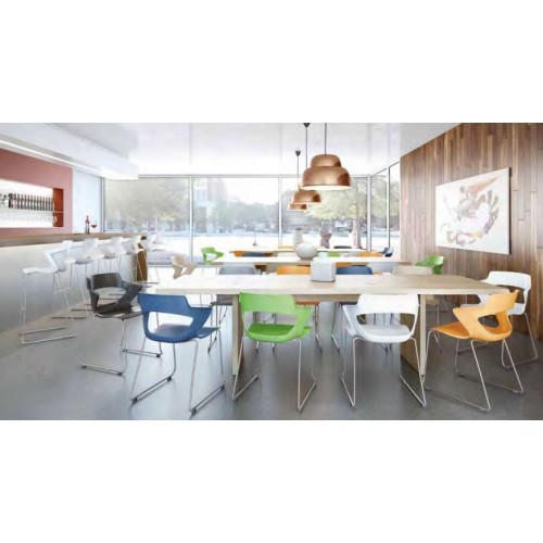 Jednací židle AOKI ALU 2160 PC  - plastová