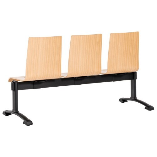 Dřevěná lavice do čekáren ELSI - 2-5 sedadel - přírodní buk 