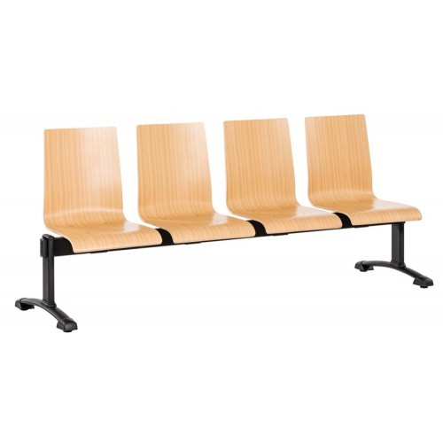 Dřevěná lavice do čekáren ELSI - 2-5 sedadel - přírodní buk 