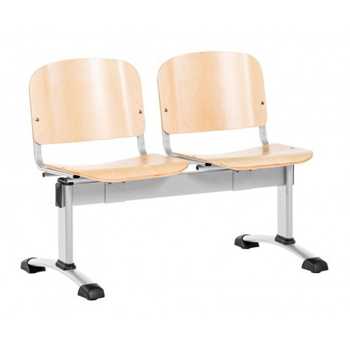 Dřevěná lavice do čekáren 112X LN - 2-5 sedadel - přírodní buk 