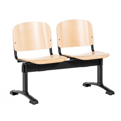 Dřevěná lavice do čekáren 112X LN - 2-5 sedadel - přírodní buk 